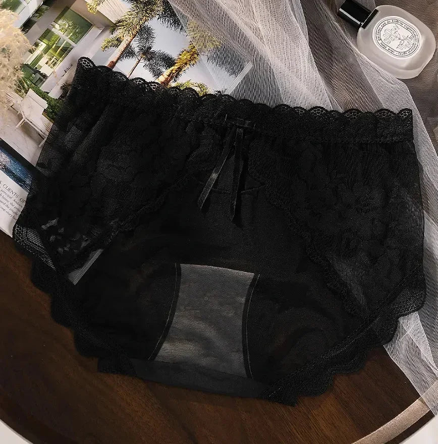 XL-3XL Big Size Women Lace Panties Summer Transparent Hollow Briefs Female  Lingerie Sexy Underwear Breathable Underpants New