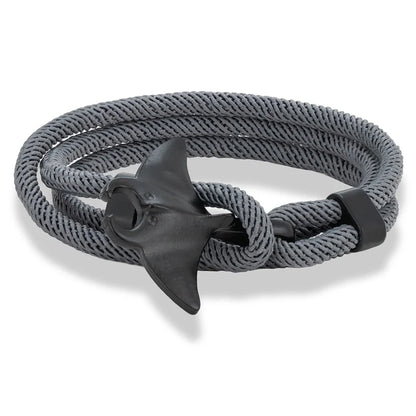 MKENDN Ocean Style Manta Ray Multilayer Rope Bracelet Charms Men Women Beach Wristband Adjustable Jewelry Homme