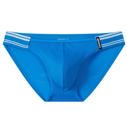 Men Bikini Briefs Sexy Underwear Gay Panties Comfortable Penis Pouch Slip Hombre Cuecas Male Underpants Nylon Mesh Quick Dry