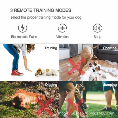 CC-PetPulse Electric Dog Training Device Remote Control Automatic Bark Stopper Collar Anti Bark Dog Collar Beep Alarm Waterproof