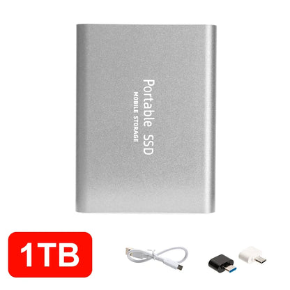 16TB High‑speed Portable External SSD USB 3.1 Type‑c External Hard