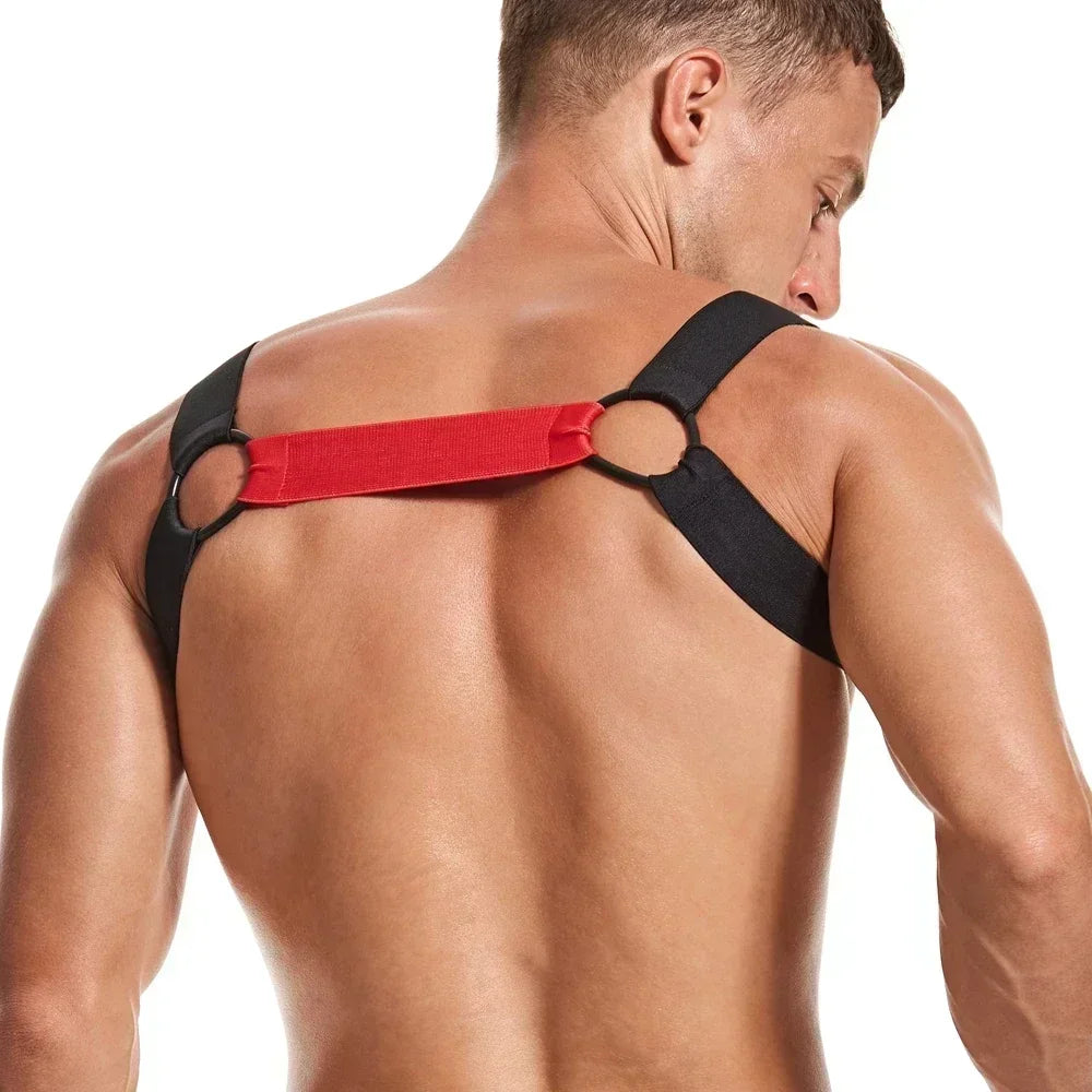 Gay Man Harness Sissy Fetish Man Rave Costumes Lingerie Sexy Open Ass Breast Hot Sexual Body Belt Temptation Party Exotic Tanks