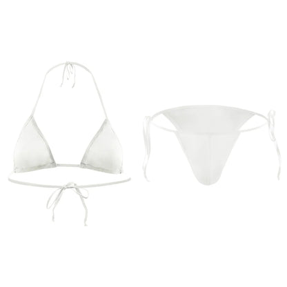 Men's Bra Lingerie Set Big Sac Penis Bag Briefs Bdsm Men's Harness Crop Top Navel Sissy Outfit Body Gay Bikini