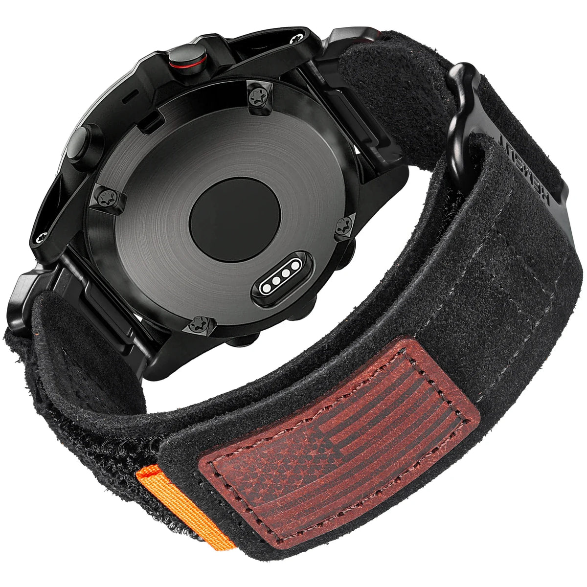Garmin QuickFit 20/22/26mm Leather Loop Band with Orange Tab