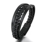 Trendy  Leather Bracelets Men Stainless Steel Multilayer Braided Rope Bracelets For Male Bracelets Jewelry Pulsera Hombre