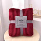 Soft Coral Fleece Blanket On The Sofa Thickened Winter Bed Blanket Warm Stitch Fluffy Bedspread Plaid Sofa, Excluding cardboard