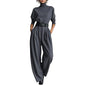 2 Piece Set Women's High-Neck Turtleneck Long Sleeve High-Waist Belted