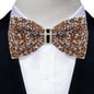Sparkle Rhinestone Bow Ties for Men Pre-Tied Diamond Sequin Bowtie with Adjustable Length Wedding Party