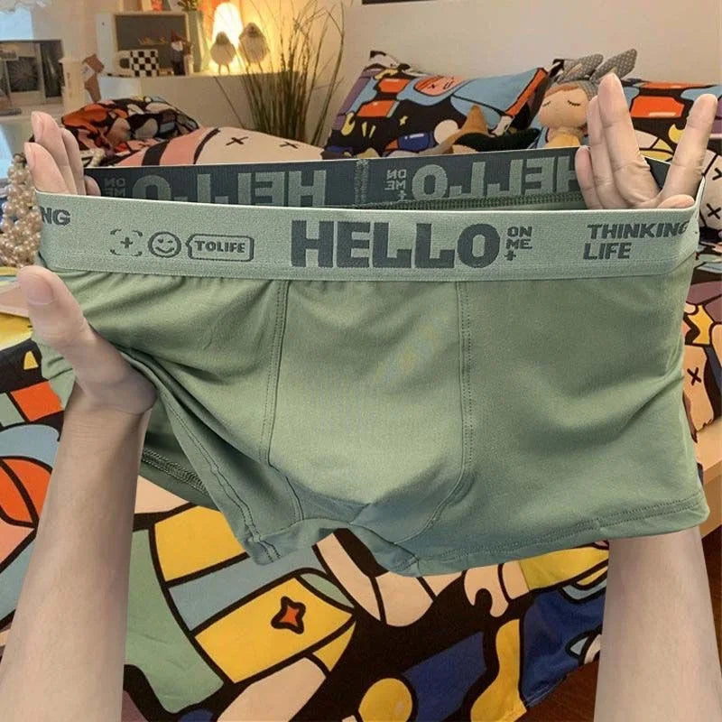 Hello Men's Breathable Antibacterial Boxer Shorts