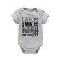 Funny "I Just Did 9 Months" Letter Print Newborn Bodysuit Casual Short Sleeve Jumpsuit Infant Baby Boys Girls Outfit Baby Onesie