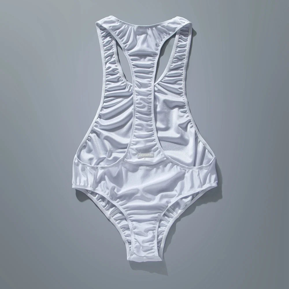 Men's Sexy Nylon Jockstrap Leotard Underwear Jockstrap Bodysuit Breathable Skinny U Convex Suspender Jumpsuits Gay Underwear