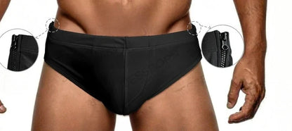 2025 Bilateral Zipper Men's Triangle Swimsuit