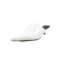 2025 New Mueller Slippers Genuine Leather Women Shoes Sexy Pointed Toe Summer Shoes Ladies Snake Pattern Black White Party Shoes