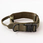 Tactical Dog Collar with Heavy Duty Metal Buckle Control Handle Nylon Military Dog Collar for Medium Large Dog