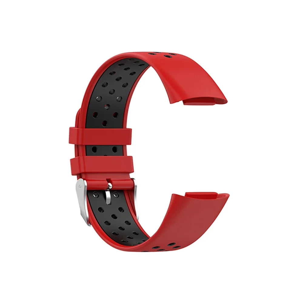 Fitbit Charge 5 & 6 Two-Tone Perforated Silicone Band, Buckle