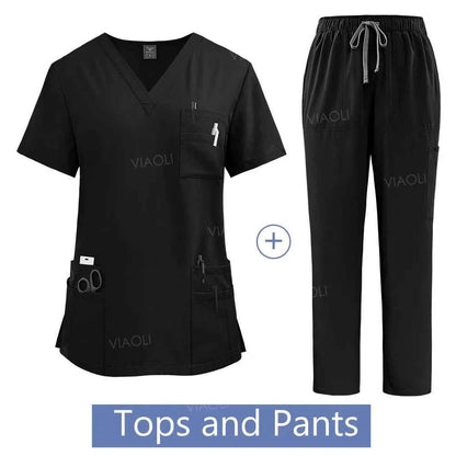 Women's Medical Suit Surgical Gown with Pockets