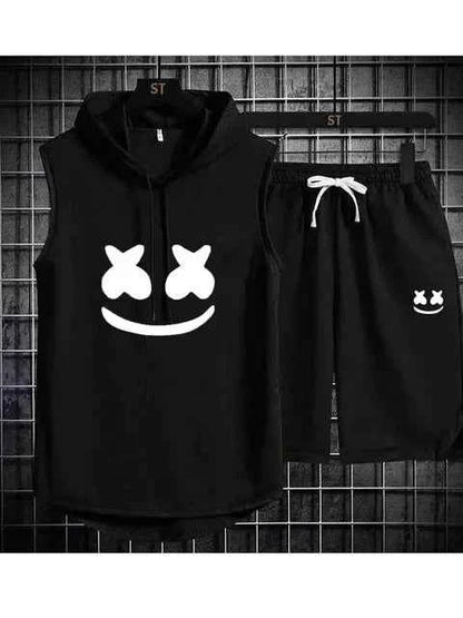 Summer Men's Casual Hooded Tracksuit Set