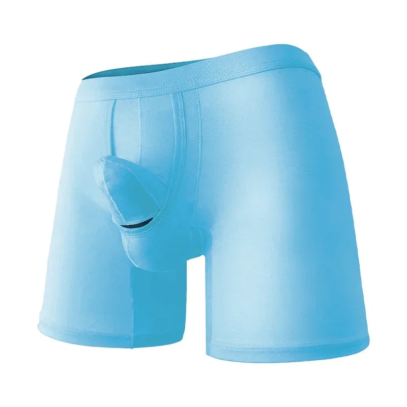 Men's Boxershorts Cotton Breathable Underwear Mid Long Boxers Trunks Comfortable Shorts