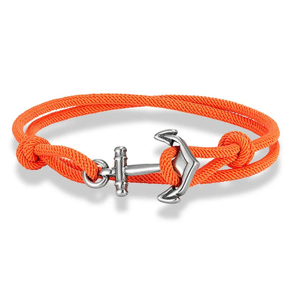 MKENDN Nautical Style Men Anchor Bracelet Handmade Adjustable Surfering Rope Braslet Unfading 3mm Thin String Braclet Homme