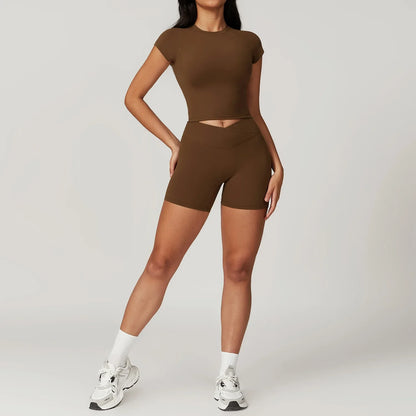 Women's 2-Piece Yoga Set: Crop Top & Leggings