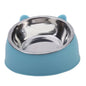 Stainless Steel Cat Bowl with Non Slip Base Cute Cat Ear Design Elevated Pet Food Water Bowl for Dog Kitten Puppy Safe Durable