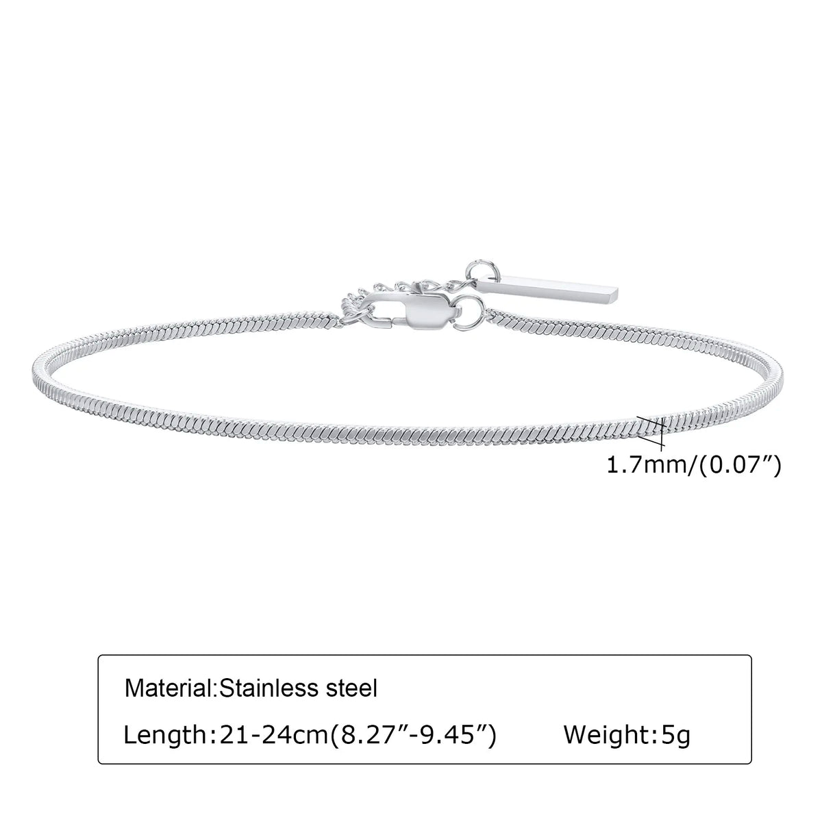 1/2/3pcs Chain Bracelet for, Stainless Steel Twisted Rope Cuban Chain