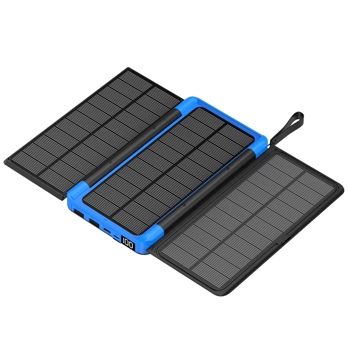Portable Foldable Solar Charger Power Bank Outdoor Camping Hiking Equipment Mobile Energy Storage Travel Battery Pack