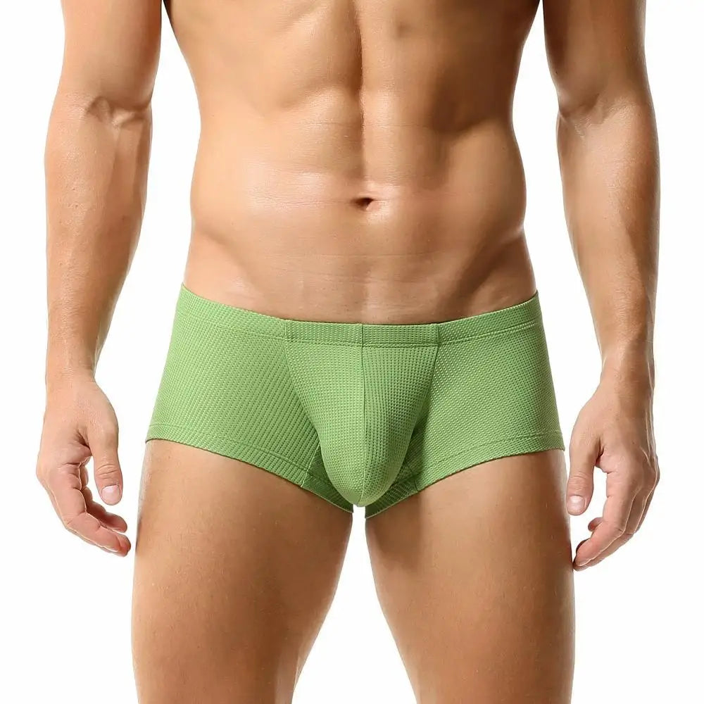 TAUWELL New Men's Boxers Mesh Breathable Sexy Underwear Boxershorts Low Waist Underpants Male Panties Boxer