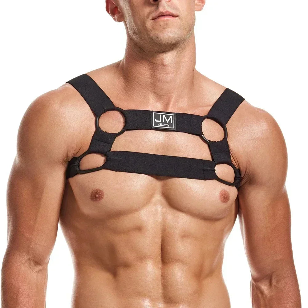 Gay Man Harness Sissy Fetish Man Rave Costumes Lingerie Sexy Open Ass Breast Hot Sexual Body Belt Temptation Party Exotic Tanks