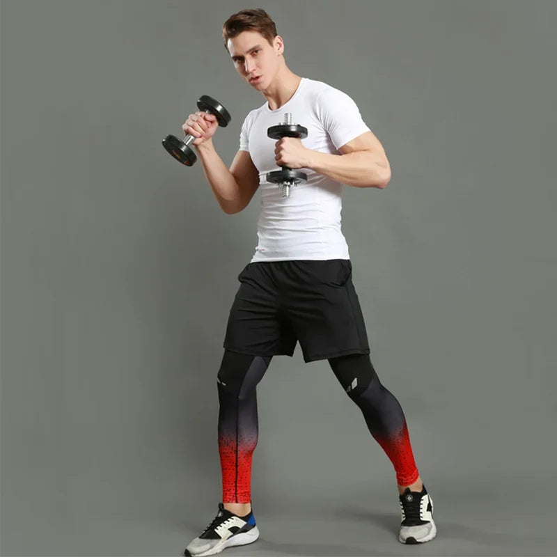 Men’s Compression Pants – Quick-Dry Athletic Running Tights | Breathable Gym Leggings for Training, Jogging & Fitness