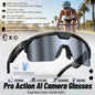 2026 New AI Smart Sports shooting&recording Glasses 800W Camera HD Anti-shake Bicycle Riding Shooting Artifact Windproof Goggles