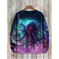 3D Printed Colorful Mushroom Hoodie For Men Women Mysterious Moth Graphic Sweatshirts Fashion Long Sleeves O-Neck Loose Hoodies