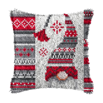 DIY Latch Hook Rug Kits Snowman Santa Claus Hat Embroidery Cushion Pillow Cover