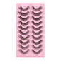 Simple Application Dramatic Russian 3D Mink Strip Lashes 10 Pairs Fake Eyelashes For Makeup Newbies & Vendors