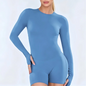Women's Backless Long Sleeve Workout Jumpsuit