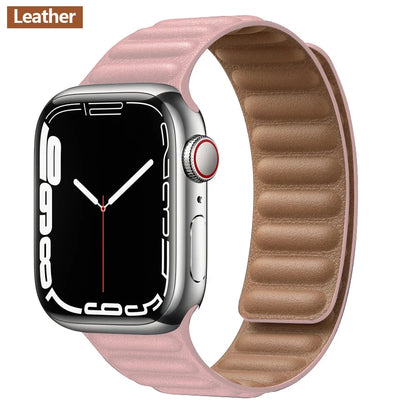 Apple Watch Magnetic Link Band, Leather or Silicone