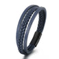 Trendy  Leather Bracelets Men Stainless Steel Multilayer Braided Rope Bracelets For Male Bracelets Jewelry Pulsera Hombre