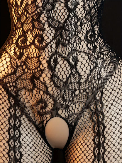 Cutout Full Open Bra Fishnet Sexy Lingeries Erotic Outfit Hot Woman One-piece Crotchless Lingerie Mesh Bras Panties Body Suit