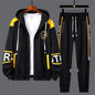 Men’s Printed Cardigan & Pants Tracksuit Set