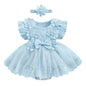 3D Flower Summer Baby Girls Romper Princess Mesh Newborn Clothes Lace