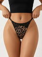 Sexy Leopard Women Panties Lace Trim Adjustable Thong Fashion Comfortable Female Underwear Lingerie