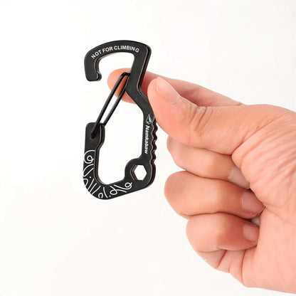 1/2/5pcs Outdoor Backpack Carabiner Multifunctional Print D Ring