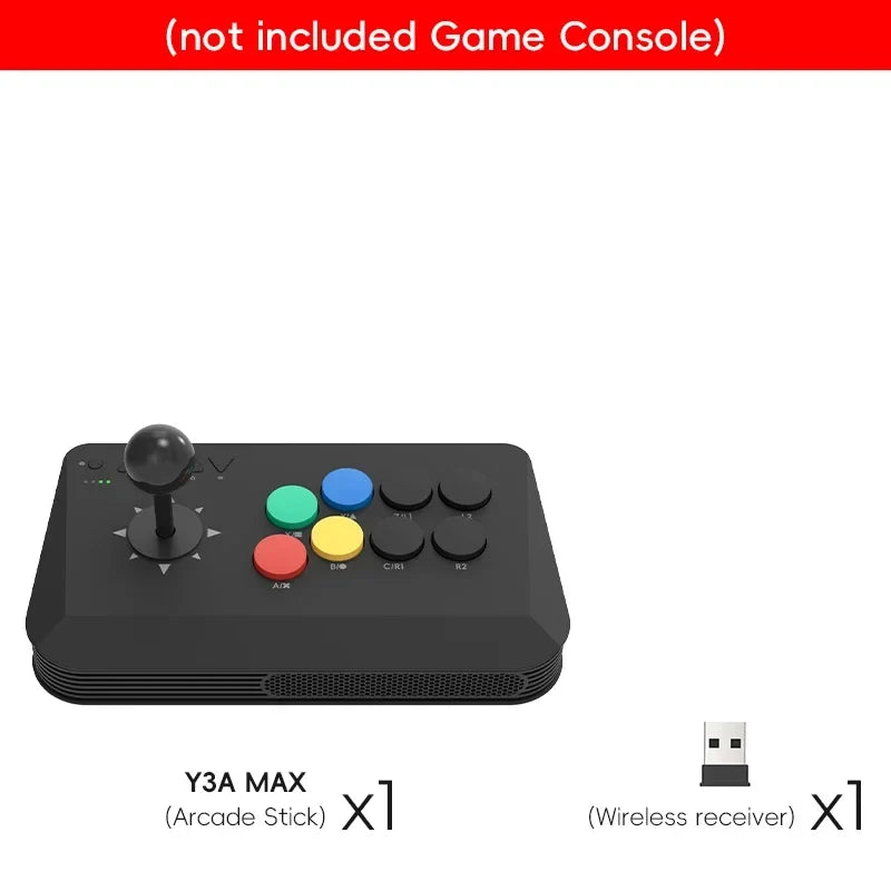 DATA FROG Wireless Fighting Game Arcade Joystick Controller for Retro Game Console, PC/Android/iOS Home Arcade Stick Keyboard