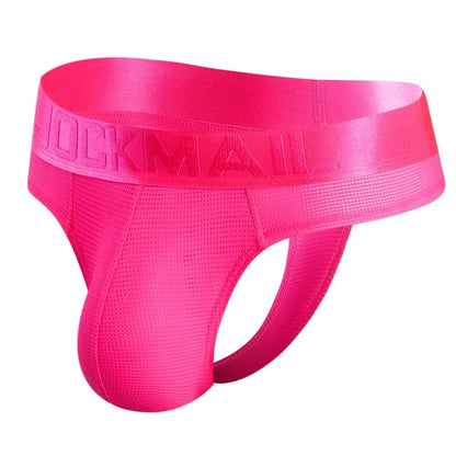 Sexy Men Underwear Jockstrap T-Back Thongs & G-Strings Tangas Mens Bikini Brief Nylon Mesh Fast Dry As Underwear or Swimwear