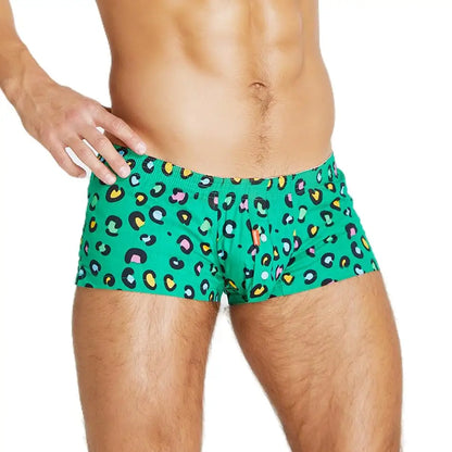SEOBEAN 100% Cotton Boxers Printed Men's Underwear Boxer Shorts Arrow Panties Home Underpants Shorts Men Pajama Sleep Bottoms