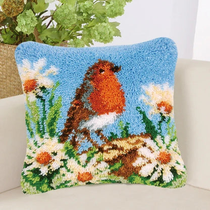 Knot Pillow Package Latch Hook Kit Cushion Pillowcase Kussen Set For Needlework DIY Butterfly Flower Plant Series Latch Hook Kit