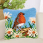 Knot Pillow Package Latch Hook Kit Cushion Pillowcase Kussen Set For Needlework DIY Butterfly Flower Plant Series Latch Hook Kit