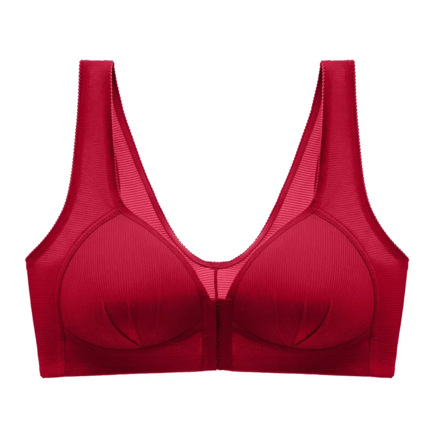WTEMPO Plus Size Thin Non-steel Ring Front Buckle Cotton Bra Gathered Comfortable Underwear Soft Collection lingerie