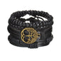 MeMolissa New Fashion Braided Wrap Leather Bracelets for Men High Quality Vintage Charm Wood Beads Ethnic Tribal Wristbands