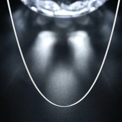 URMYLADY 10pcs Lot 40-75cm 925 Sterling Silver 1MM Snake Chain Necklace for Women Men Fashion Party Wedding Jewelry Gifts
